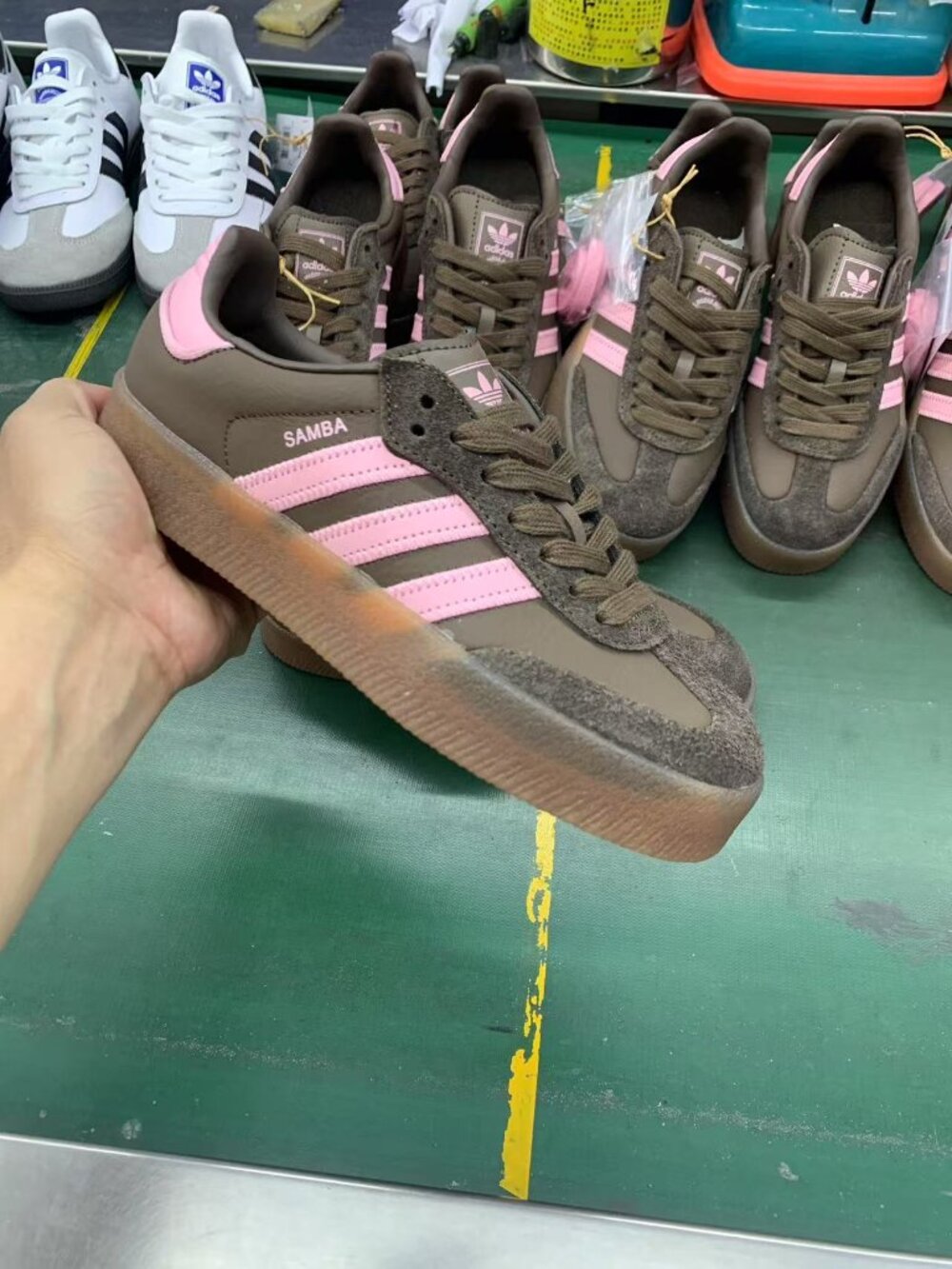 Adidas Samba Brown & Pink Suede Gum Sole Sneakers